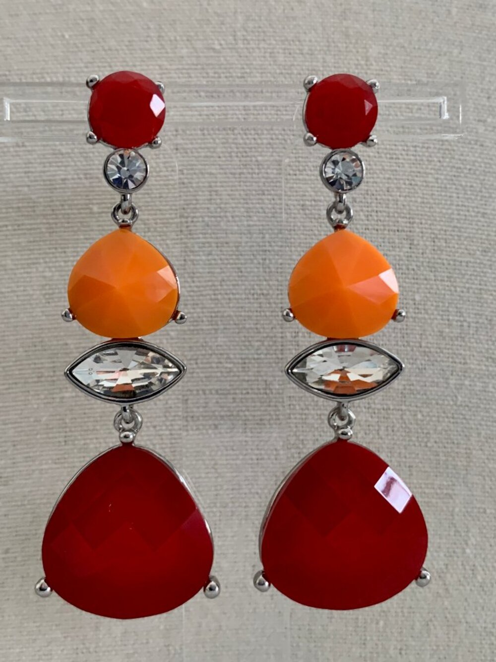 Dyrberg/Kern Lind earrings with crystals and glass